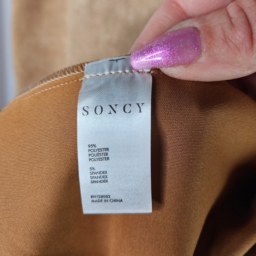 NWT's Soncy size 0 (14w?) faux‎ wrap lined suede skirt w/ chain Y2K Indie Grunge - Picture 6 of 7